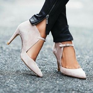 Free People Blush Suede Heels - Never Been Worn